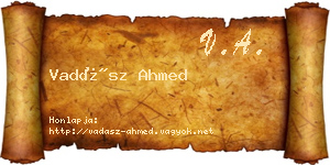 Vadász Ahmed névjegykártya